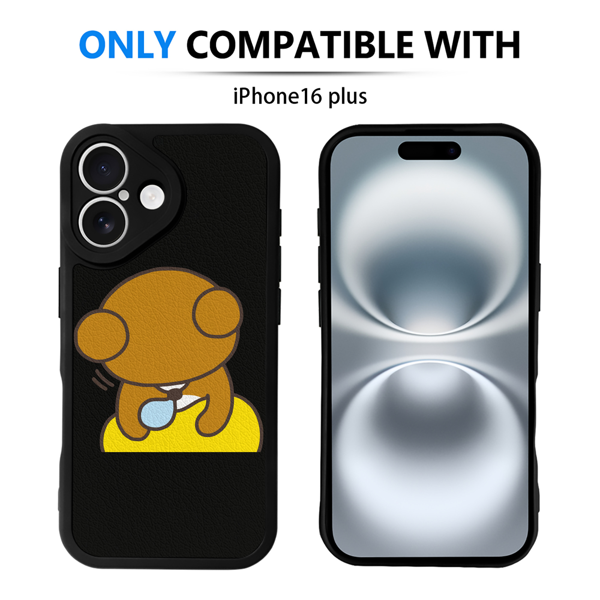 （画像用） リラックマ リラックマ キイロイトリ Rilakkuma Korilakkuma Kiiroitori 【iPhone 16シリーズ対応】シリコンスマホケース（レザー調） 材質：シリコン